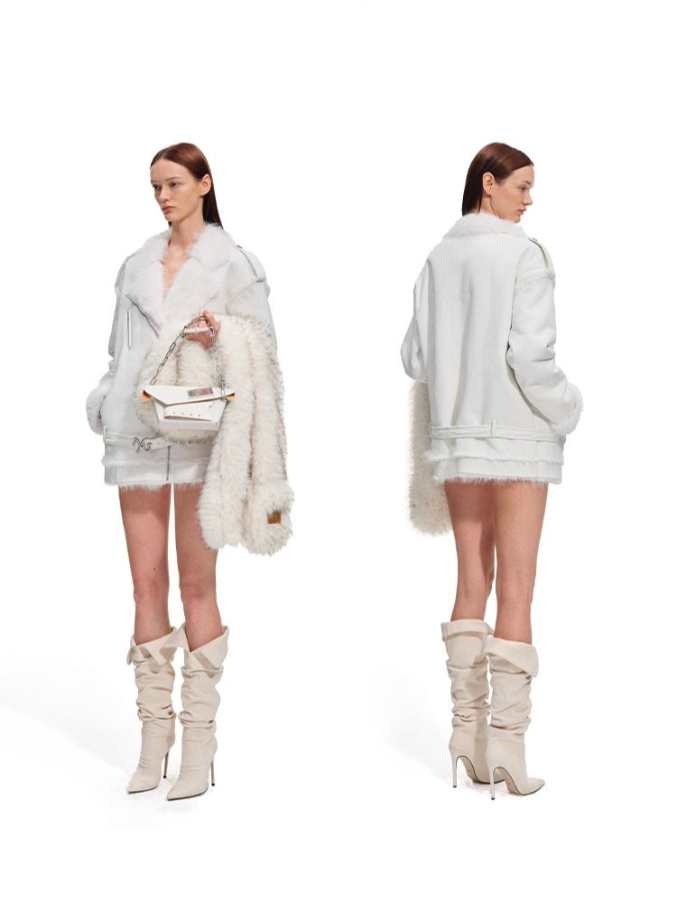 Polar Eco Faux Leather Fur Jacket