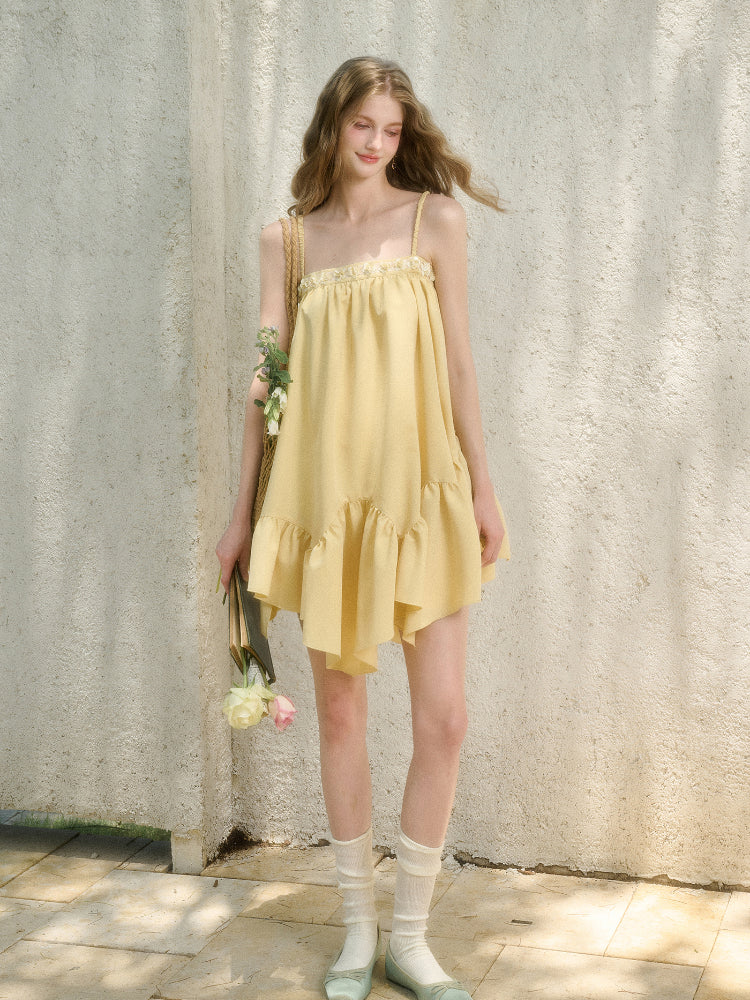 Light Yellow Vacation Sundress - CHINASQUAD