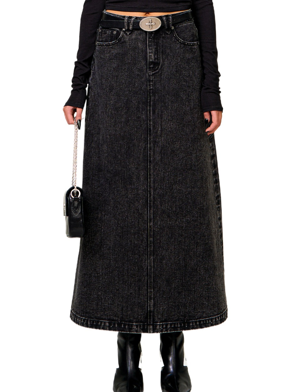 Compass Wild Cyberpunk Denim Skirt - CHINASQUAD