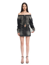 Washed Slim-Fit One-Shoulder Zip-up Sweatshirt - CHINASQUAD