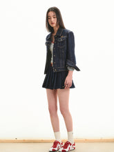 High-Waisted A-Line Short Denim Skirt - CHINASQUAD