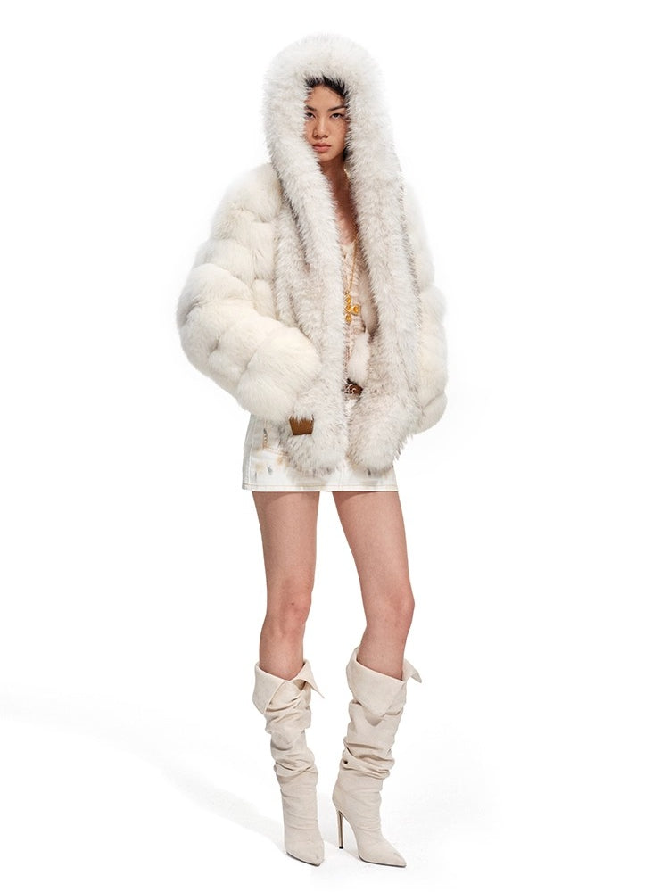 Polar Shearling Fox Fur Jacket
