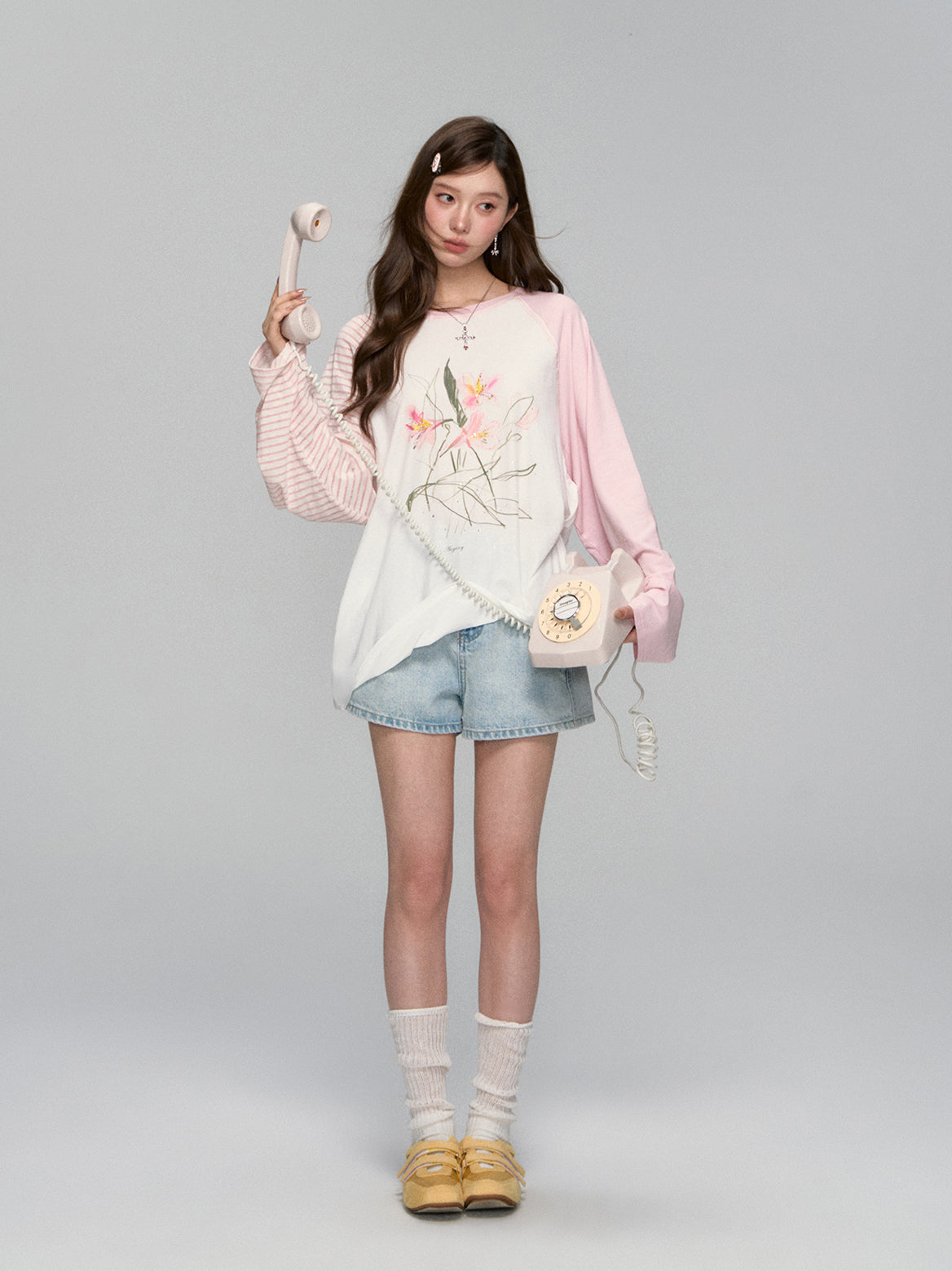 Pink Raglan Graphic T-shirt - CHINASQUAD