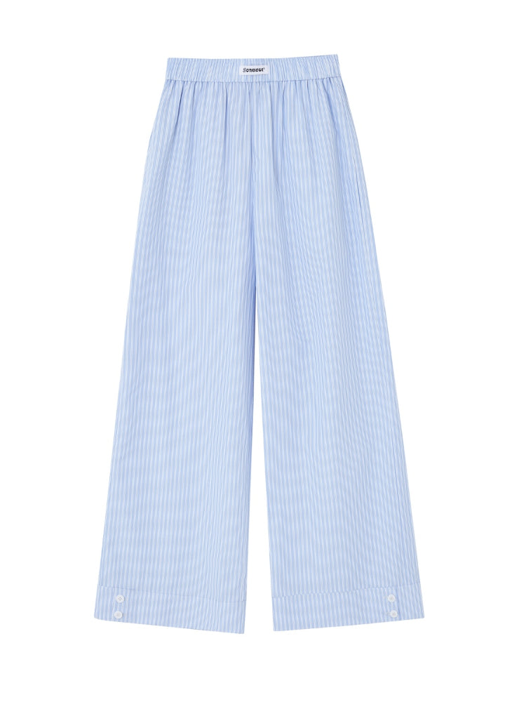 Striped Straight Leg Casual Pants - CHINASQUAD