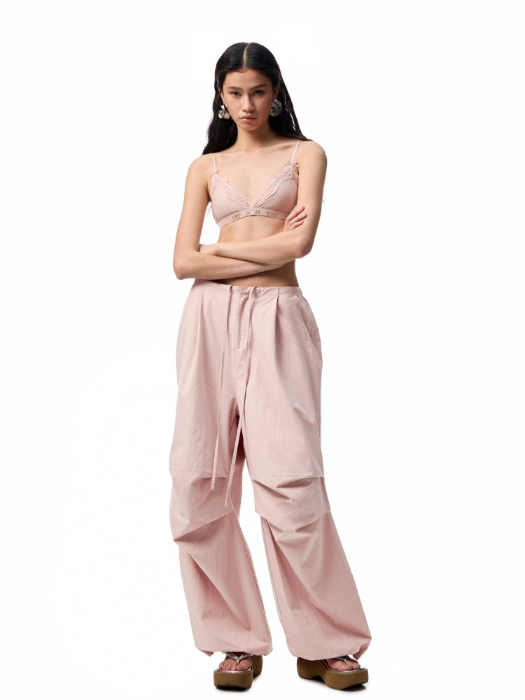 Lace Triangle Cup Bra Without Underwire - CHINASQUAD