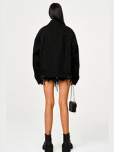 Vintage Black Washed Denim Jacket - CHINASQUAD