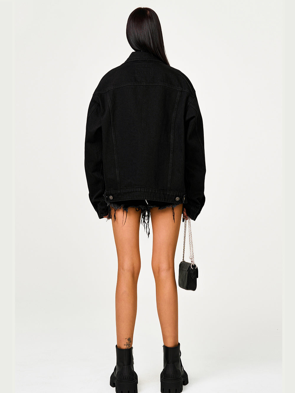 Vintage Black Washed Denim Jacket - CHINASQUAD