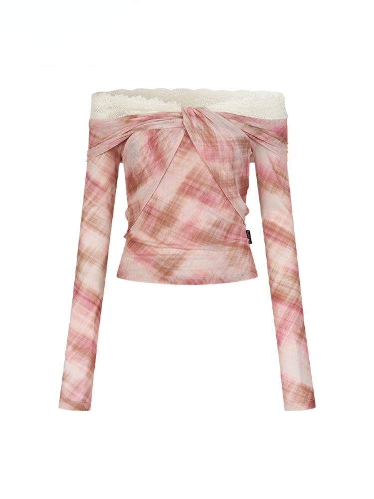 Lace Panel Long Sleeve T-shirt - CHINASQUAD