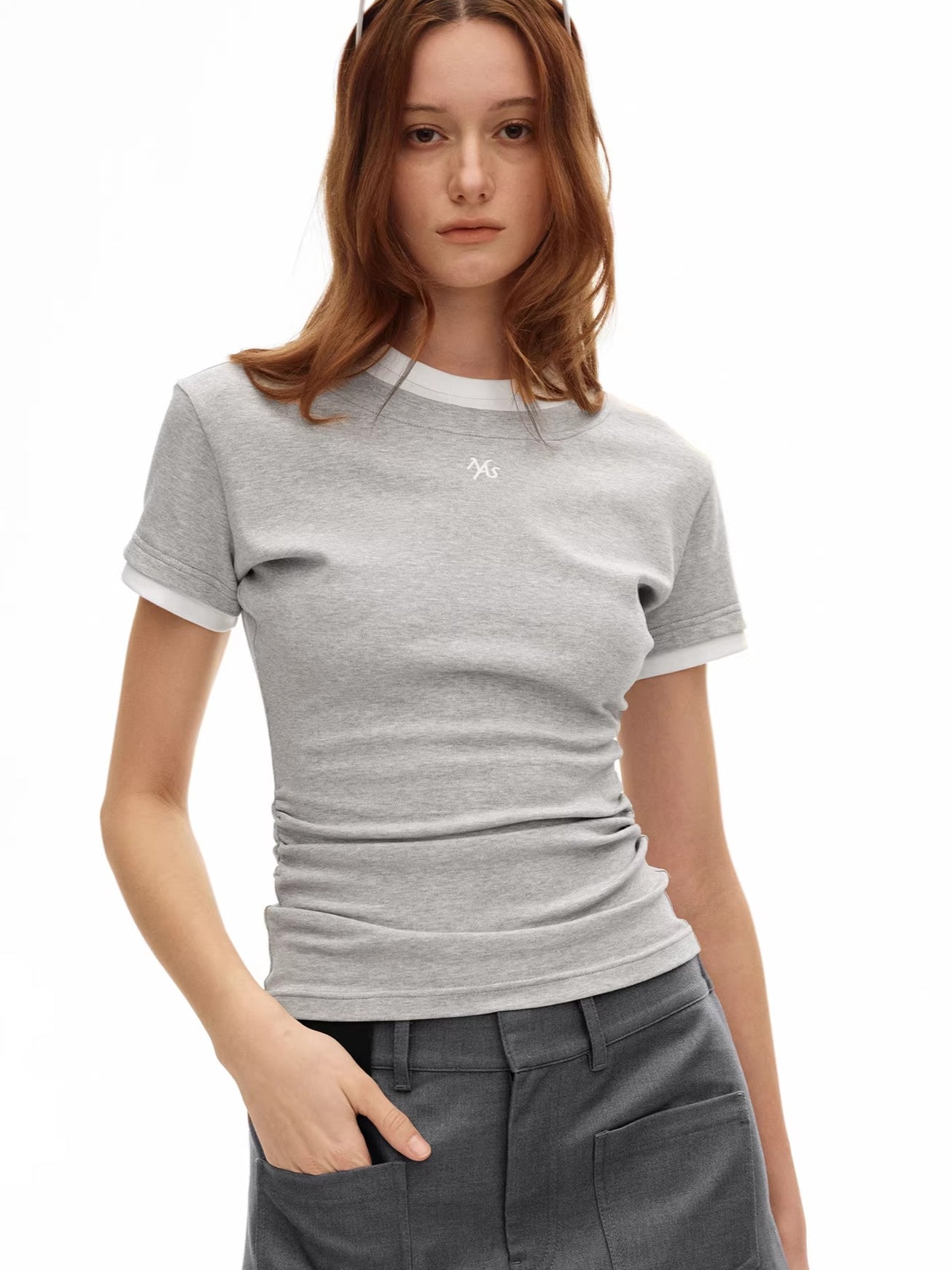 Classic Crest Layered Contrast Tee