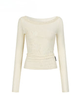 Lace-Panel Tencel T-shirt - CHINASQUAD