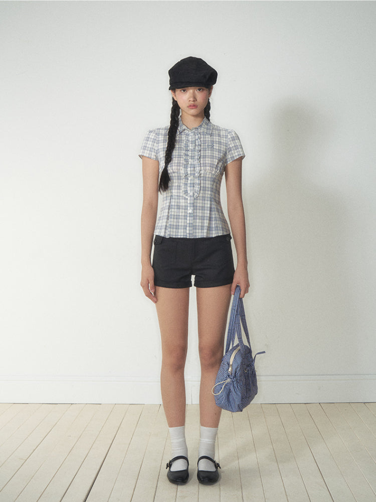 College - Style Slim Short - Sleeve Shirt - CHINASQUAD