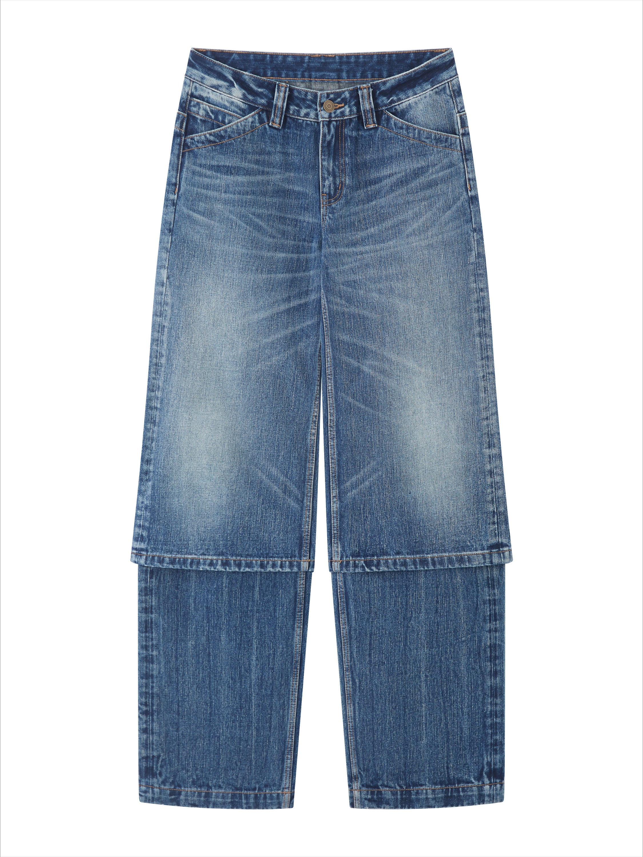 Removable Leg Design Wide-Leg Pants - CHINASQUAD