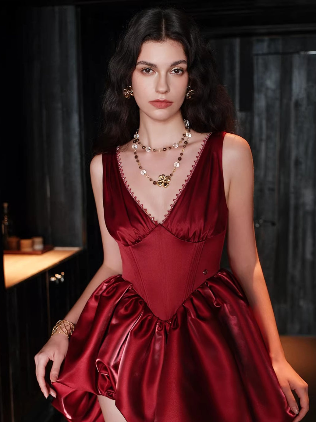 High-Low A-Line Bubble Skort Dress