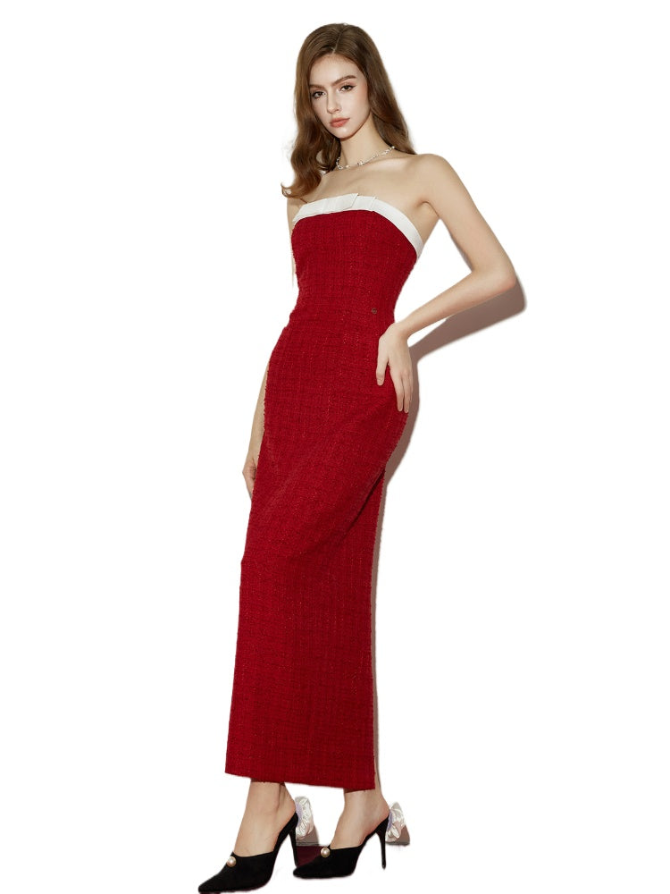 Bowknot Off-Shoulder Maxi Dress & Jacket Set - CHINASQUAD