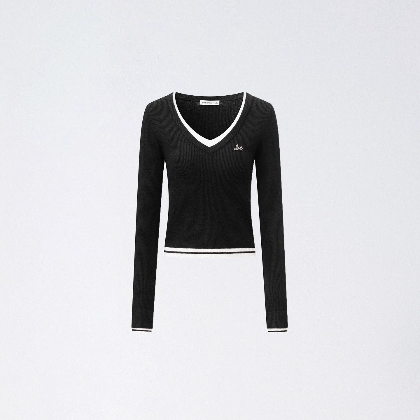 Slim-Fit Soft-Touch Knit Blouse