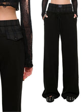 Patchwork Wide-leg Sweatpants - CHINASQUAD