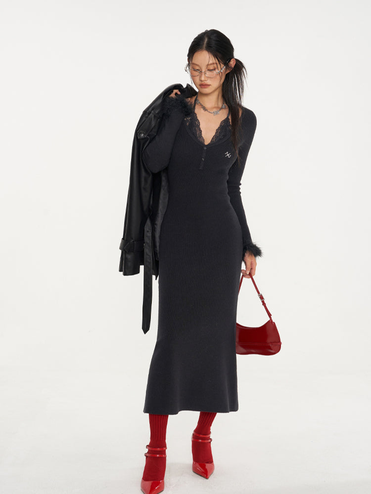 White & Black Mermaid Classic Dress - CHINASQUAD