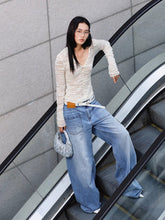 Florence 100% Wool Semi-Sheer Fitted V-Neck - CHINASQUAD
