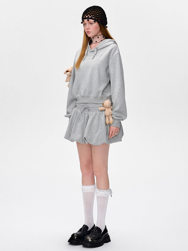 Embroidered Cropped Hoodie - CHINASQUAD