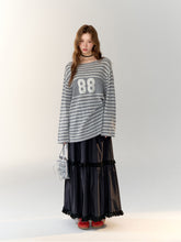 Printed Striped Knitted Sweater - CHINASQUAD