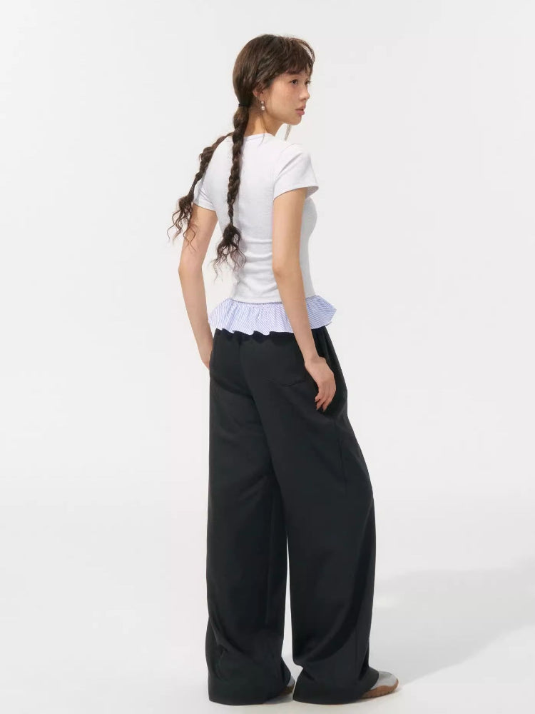 Tie-waist Drapey Airy Pants - CHINASQUAD