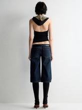 Ultra-Low Waist Straight-Leg Bermuda Jeans - CHINASQUAD