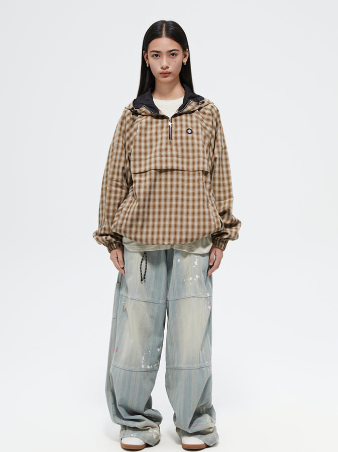 Vintage Plaid Casual Hoodie Jacket - CHINASQUAD