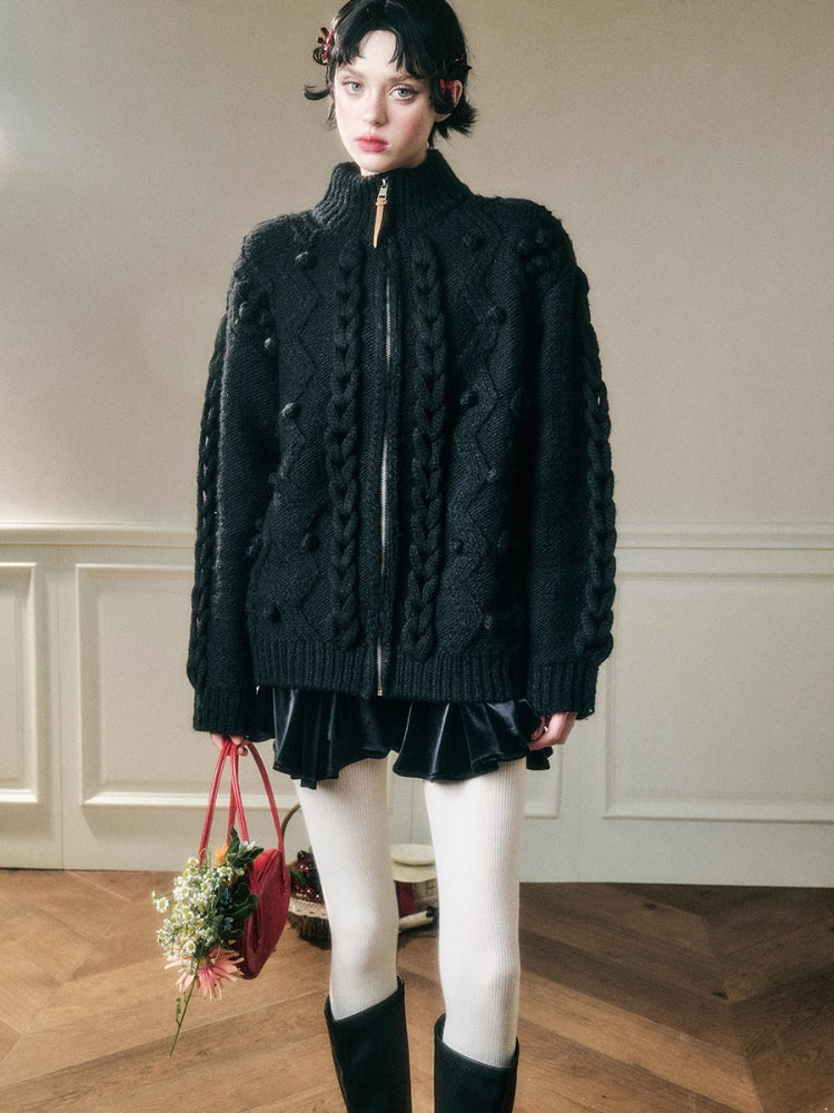 Wool Blend Cream Cloud Coat - CHINASQUAD