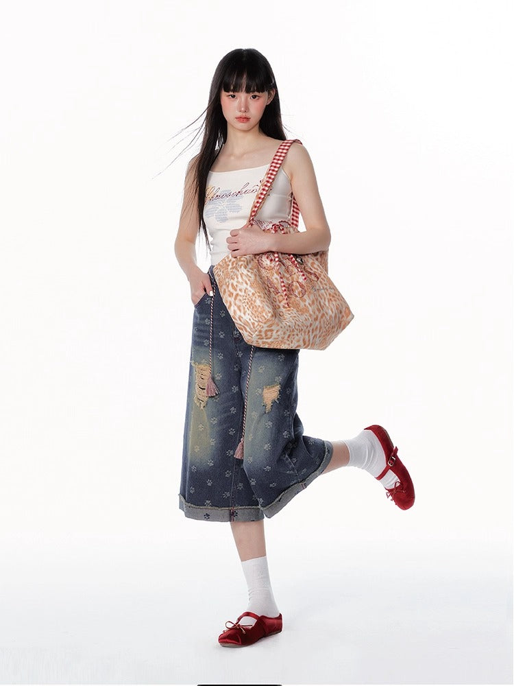 Crystal-Embellished Reversible Large Tote Bag