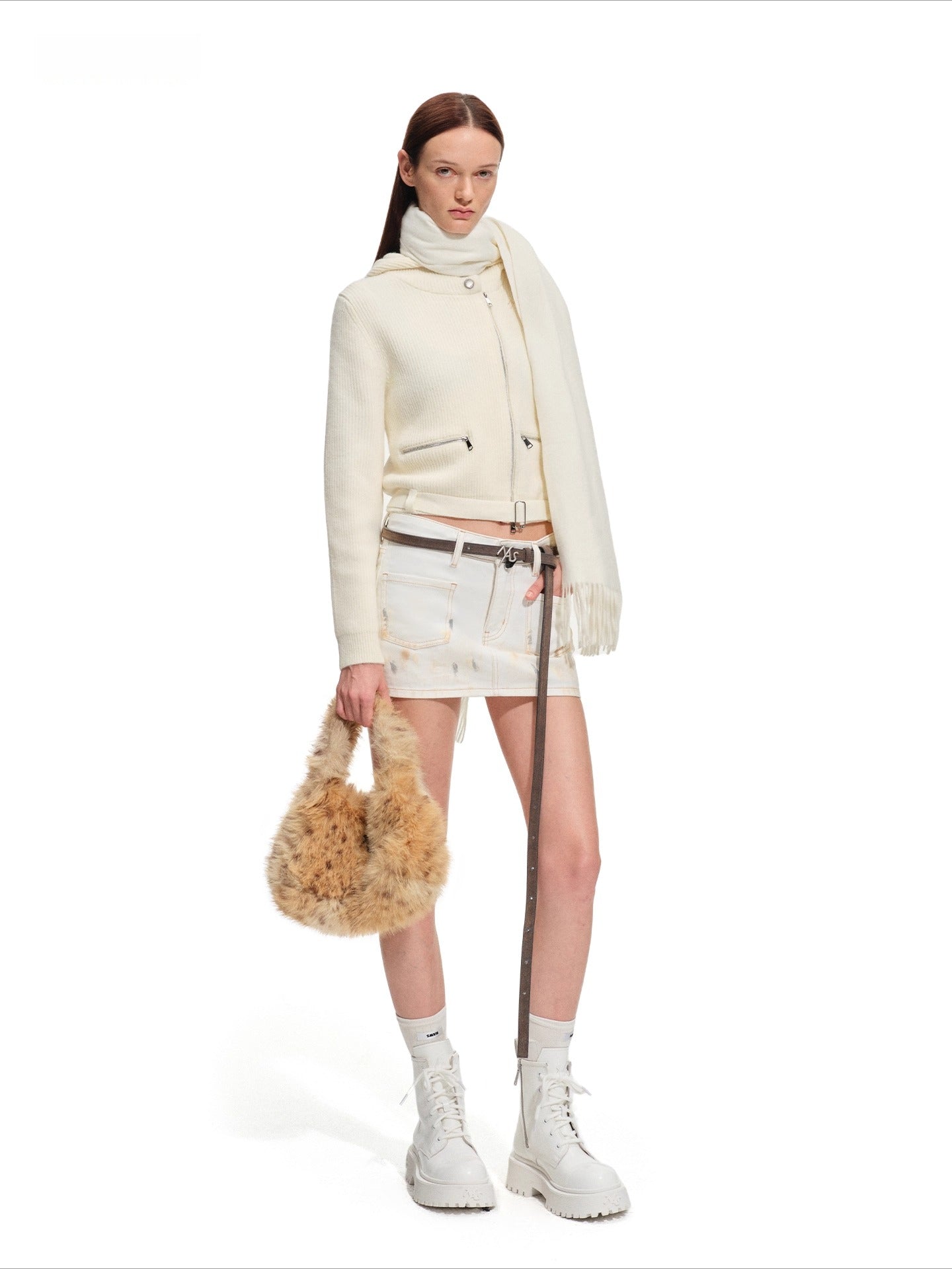 Garde Wool Ribbed Hooded Knit Cardigan