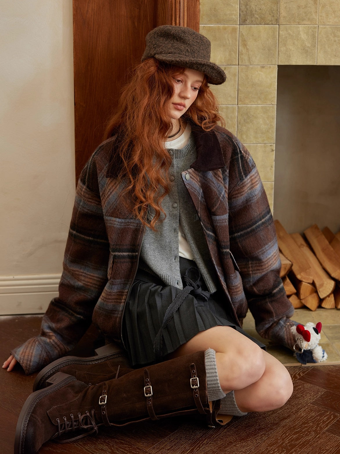 Maillard Vintage Plaid Wool-Blend Overshirt Jacket