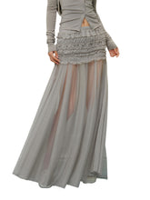 Mesh Splicing Semi-transparent Bodycon Skirt - CHINASQUAD