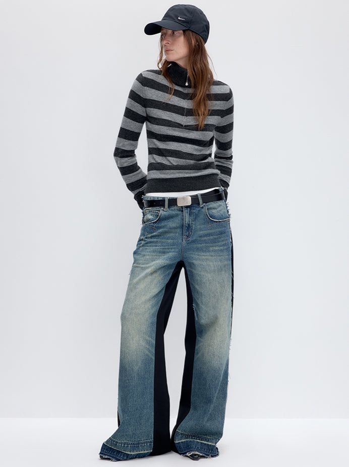 Vintage Patchwork TR Fabric Jeans - CHINASQUAD
