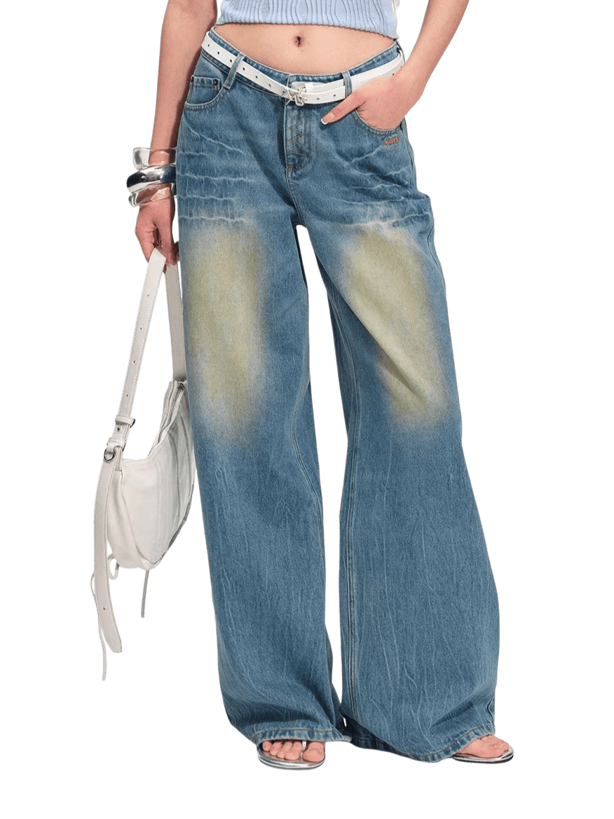 Mule Wide-Leg Denim Pants