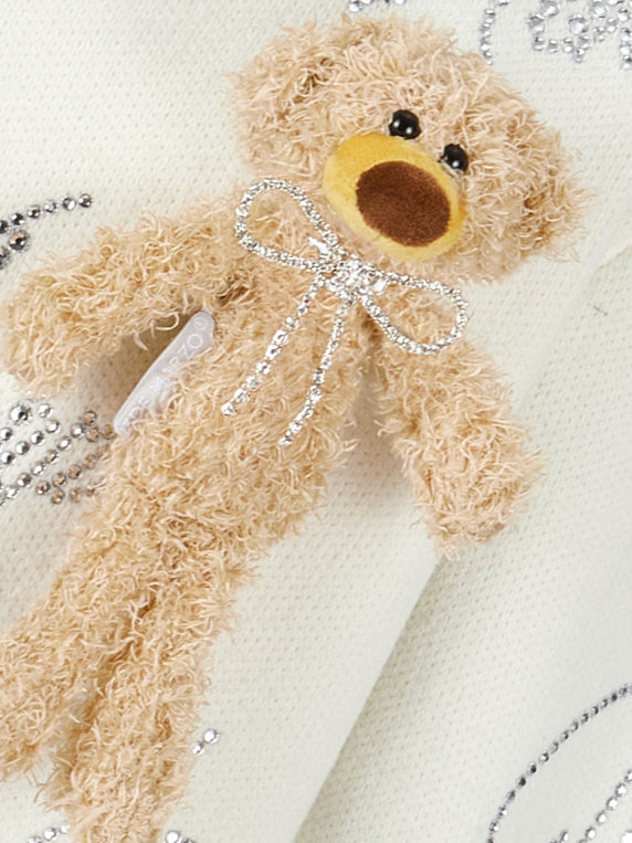 Bear Rhinestone Logo Sweater - CHINASQUAD