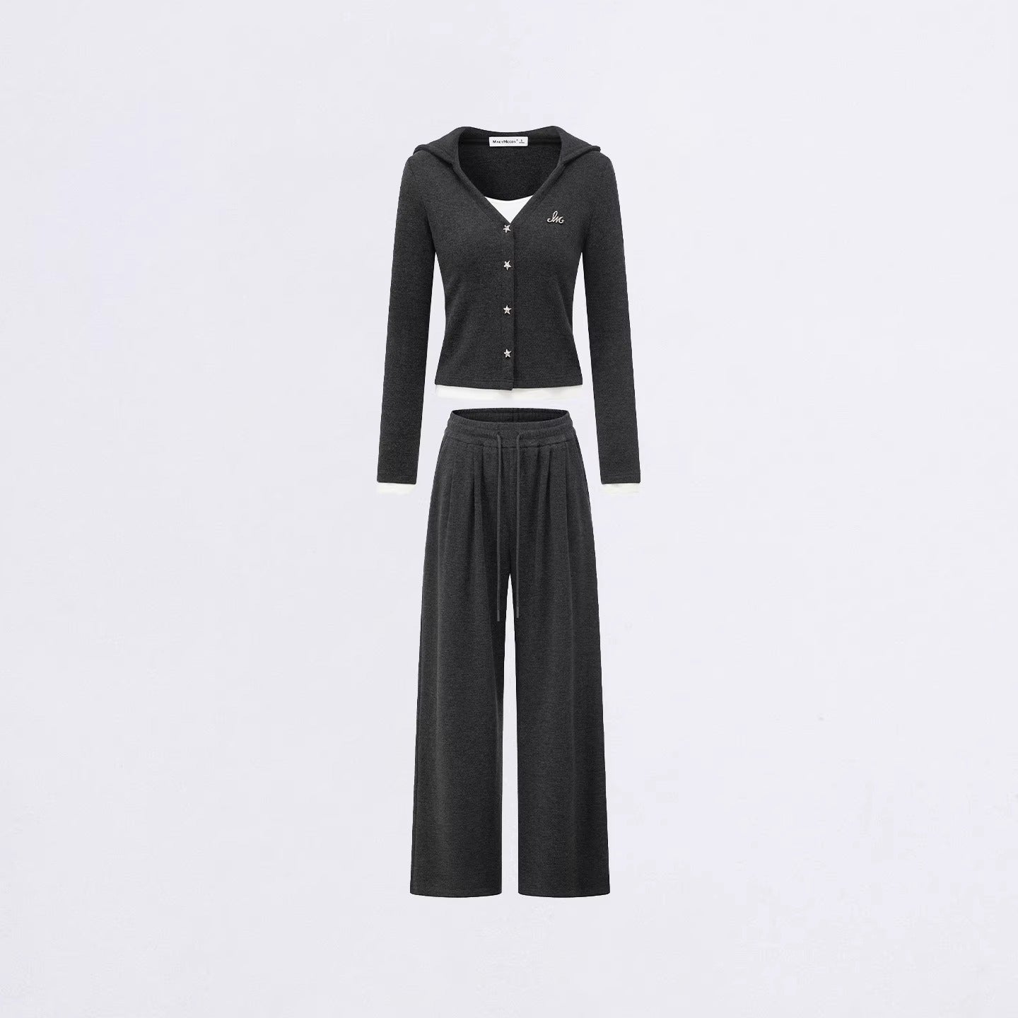 Layered Hooded Knit Set