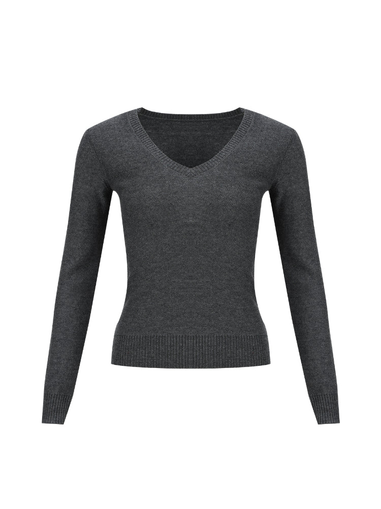 Two-Tone Pullover Sweater College Style Short Knit - CHINASQUAD