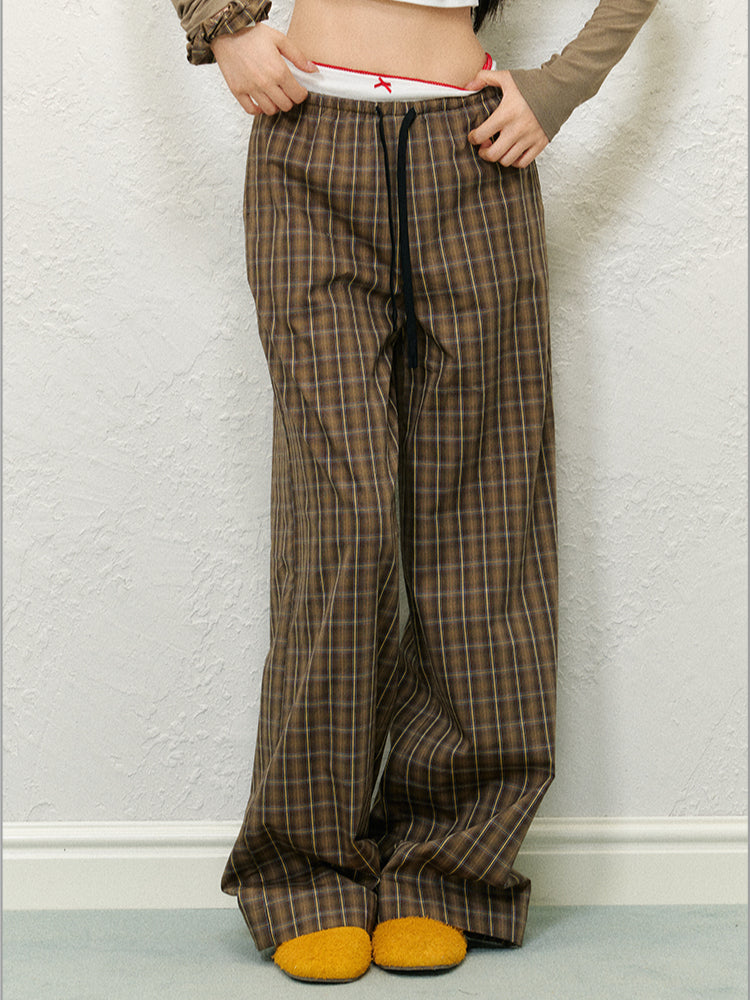 Double Waistband Spliced Fake Two-Piece Long Pants - CHINASQUAD