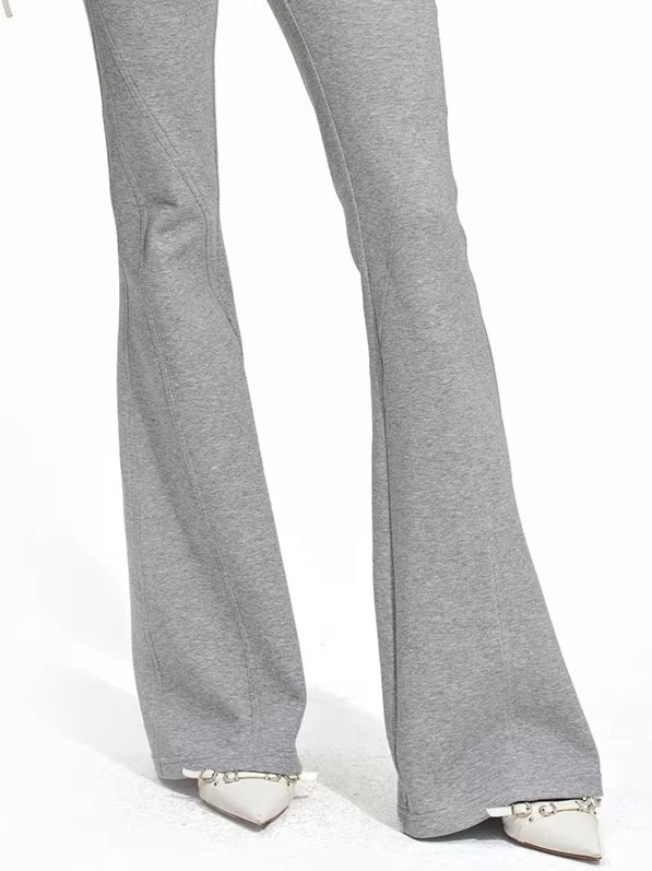 Air Cotton V-Waist Micro-Flare Knit Pants