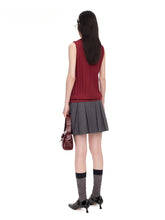 Striped Knit Sleeveless Top - CHINASQUAD