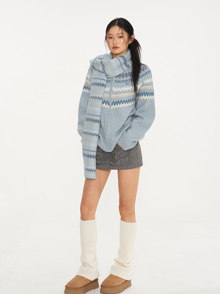 Fair Isle Wool Cardigan - CHINASQUAD