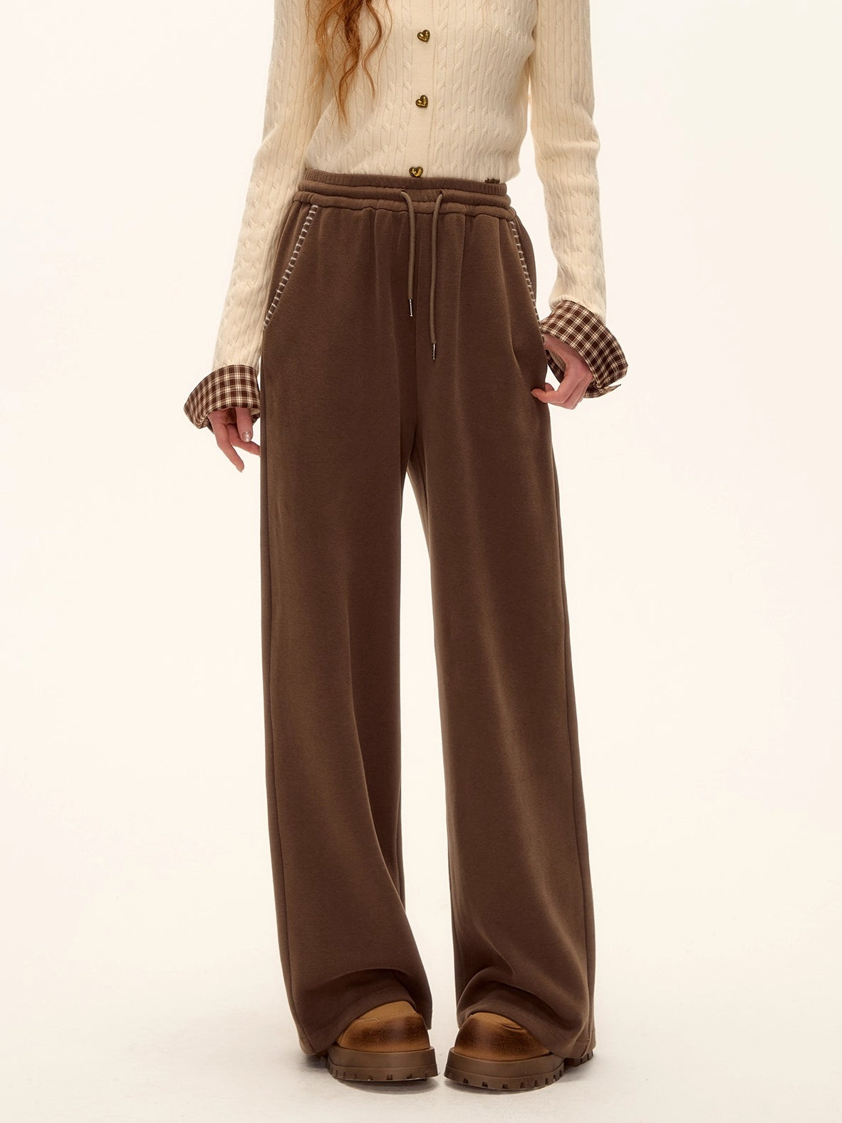 Embroidered Horse Beaded Zip-up Hoodie & Pants Set