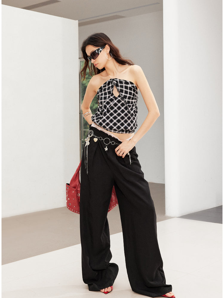 Pleated Strappy Halter Neck Camisole