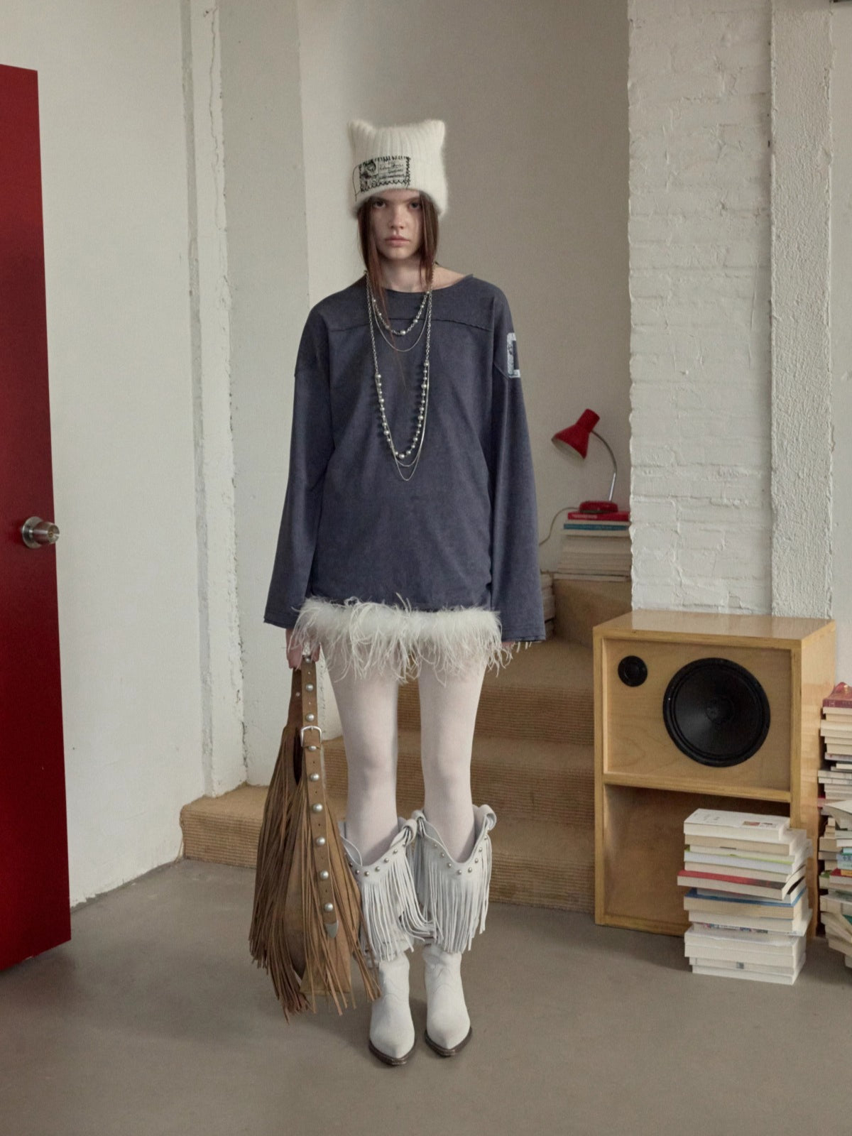 Trim Sheer Mesh Rhinestone Tank Top