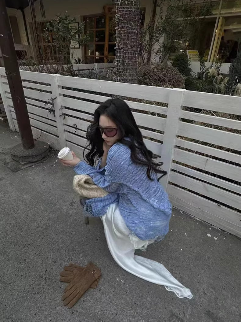 Textured Slub Wool Knit Sweater