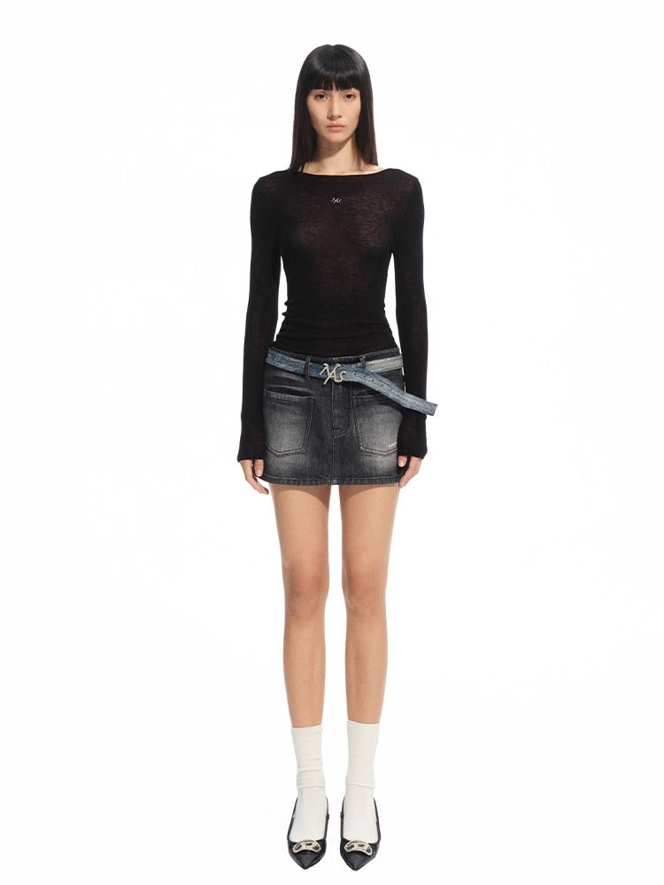 "Djembe Series" Meghan High-Neck Long-Sleeve Knit Sweater - CHINASQUAD