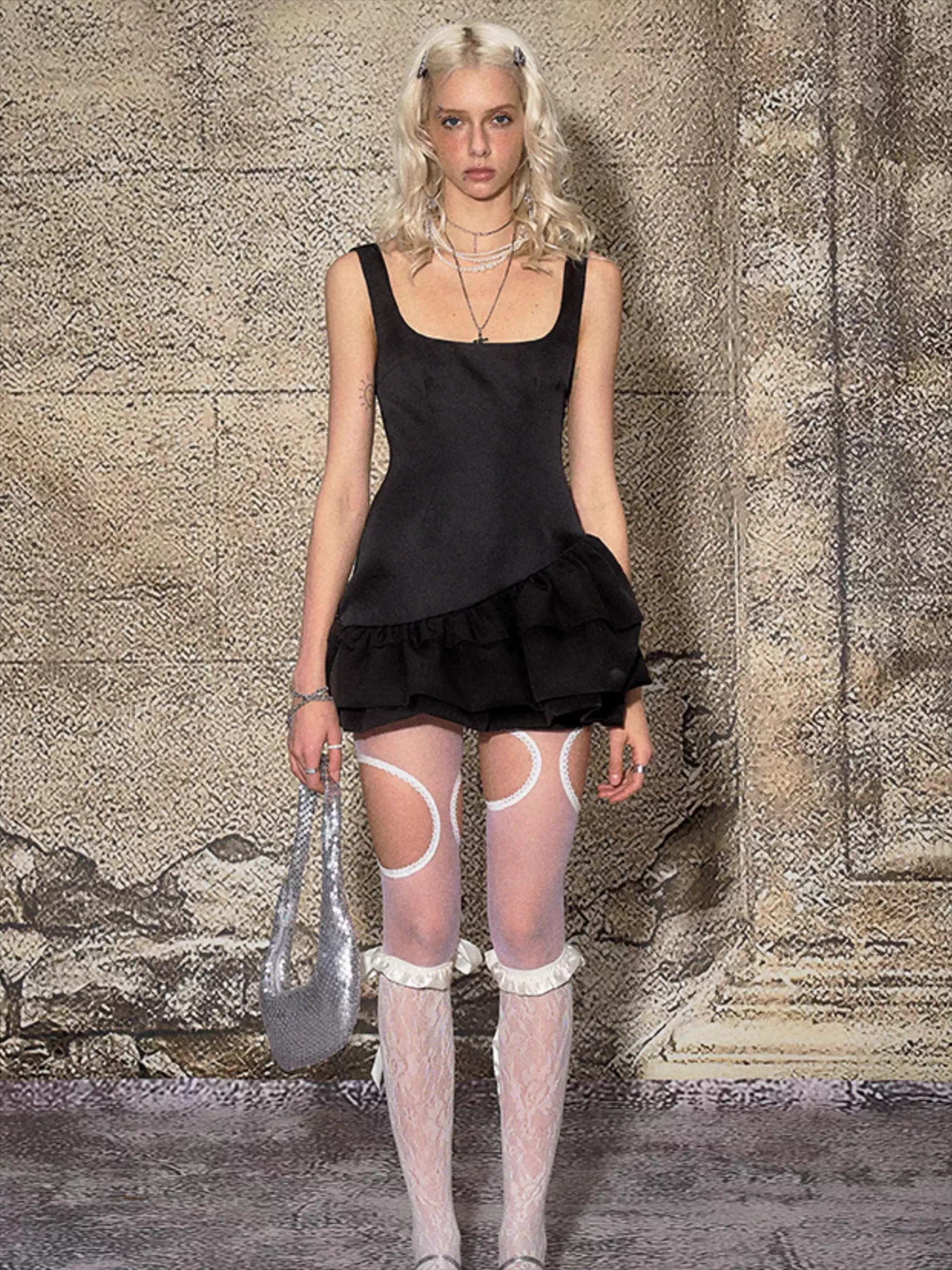 Black Swan Ballet-Inspired Strappy Mini Dress