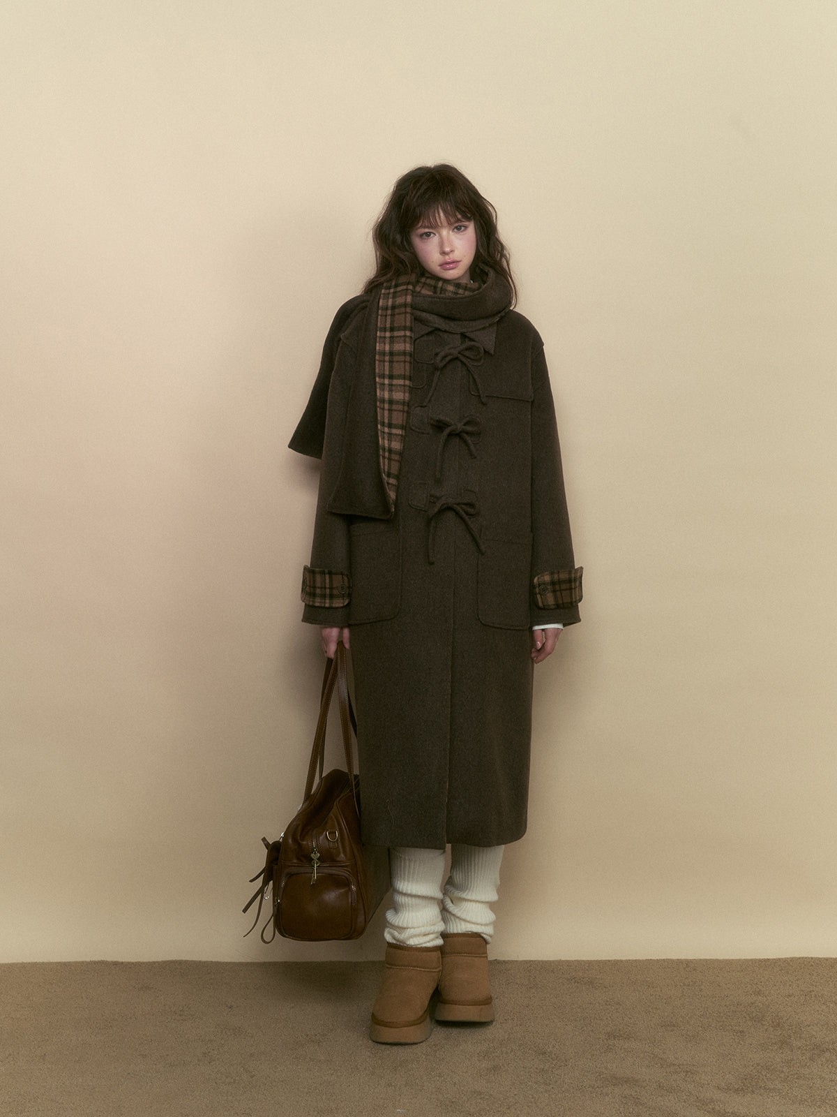 Wool Bow Toggle Coat - CHINASQUAD