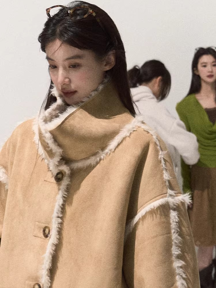 Faux Shearling Suede Jacket & Vest