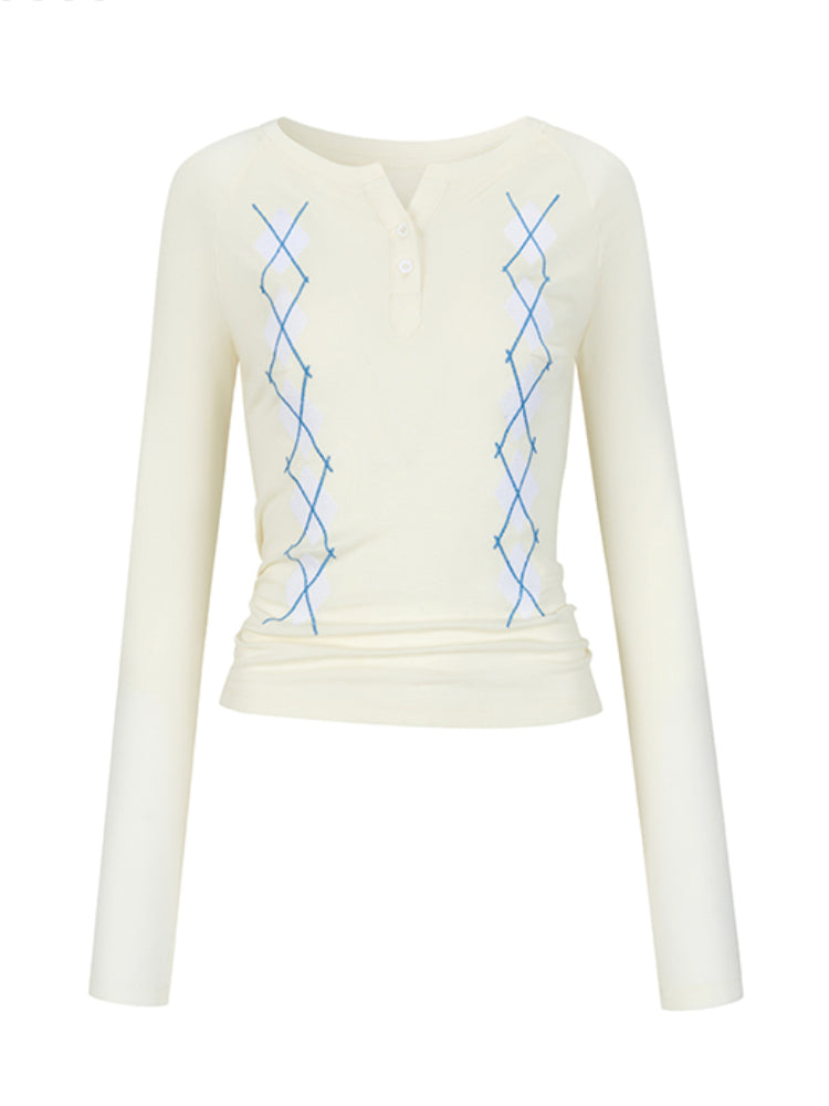 Wool Embroidered Pattern Knit Crewneck - CHINASQUAD